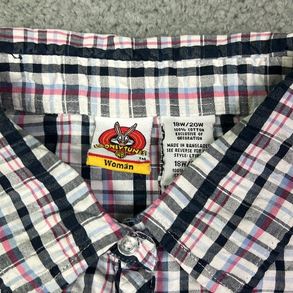 Vintage Looney Tunes Tweety Bird and Sylvester Embroidered Sleeveless Shirt - Picture 2 of 5